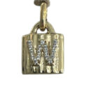 UNO DE 50 CHARM CANDADO LETRA W DORADO